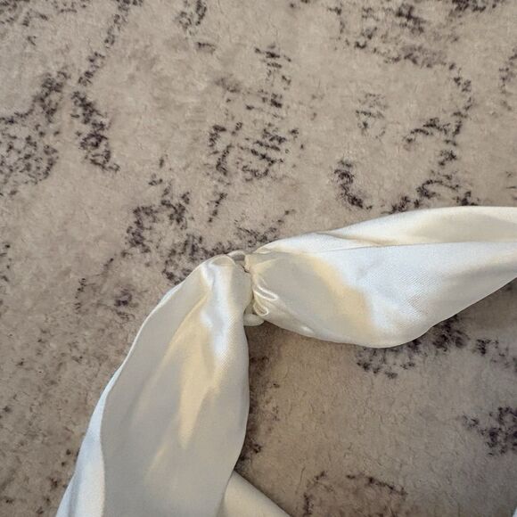 Lulus Beyond Classy White Satin Halter Mini Dress Size Small Bridal Bachelorette - Picture 10 of 10